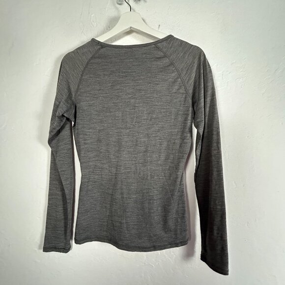 Segments Womens Grey Long Sleeve Merino Wool Baselayer Top Size Small Pullover - Picture 2 of 8
